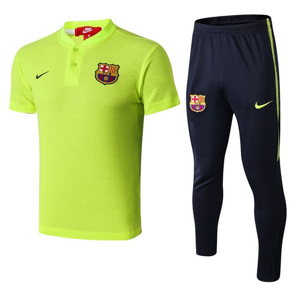 Polo Ensemble Complet Barcelone 2018-19 Vert Fluorescente